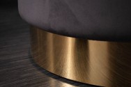 Modern baroque stool 55cm black gold