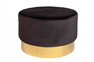Modern baroque stool 55cm black gold