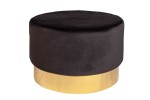 Modern baroque stool 55cm black gold