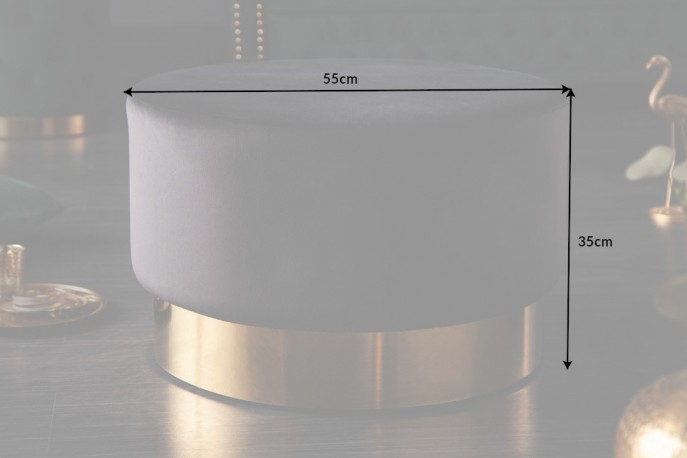 Modern baroque stool 55cm black gold