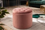 DYWA - 50cm pall/puff i gammelrosa sammet
