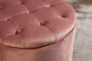 DYWA - 50cm pall/puff i gammelrosa sammet