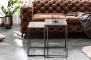 Elements coffee table set of 2 silver black