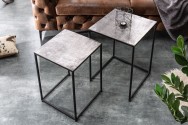 Elements coffee table set of 2 silver black