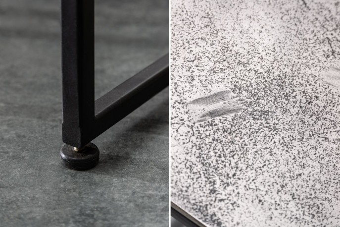 Elements coffee table set of 2 silver black