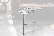Elements coffee table set of 2 silver black
