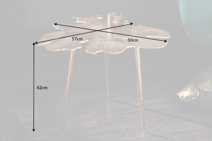 Coffee table Leaf 57cm gold