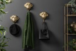 Coat hooks Three Apes set of 3 gold