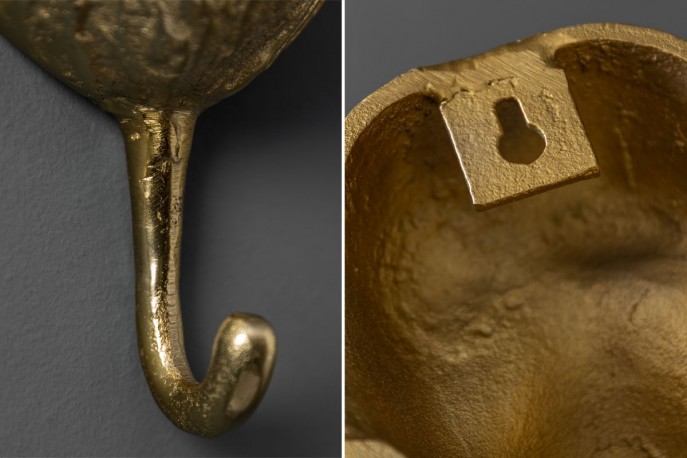 Coat hooks Three Apes set of 3 gold