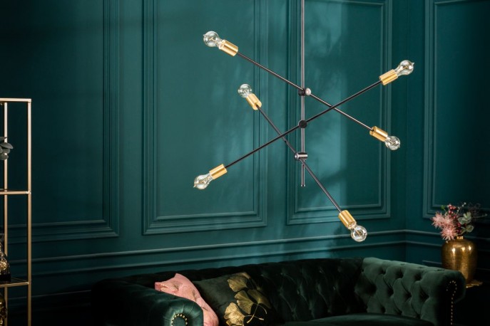 Suspension lamp variation black gold