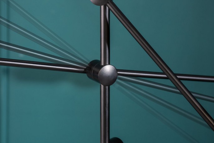 Suspension lamp variation black gold