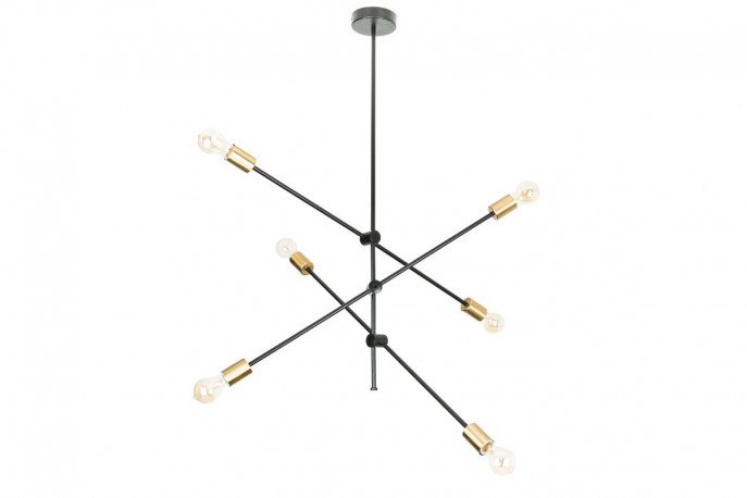 Suspension lamp variation black gold