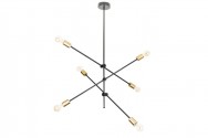 Suspension lamp variation black gold
