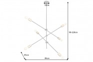 Suspension lamp variation black gold