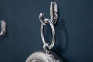Mirror portrait 30cm round silver