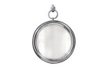 Mirror portrait 30cm round silver