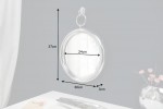 Mirror portrait 30cm round silver