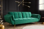 Boutique sofa bed emerald green velvet