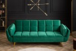 Boutique sofa bed emerald green velvet