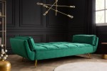 Boutique sofa bed emerald green velvet