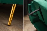 Boutique sofa bed emerald green velvet