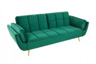 Boutique sofa bed emerald green velvet