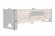 TV board Thor 200cm natural pine wood