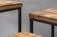 Side table Industrial set of 3 Mango