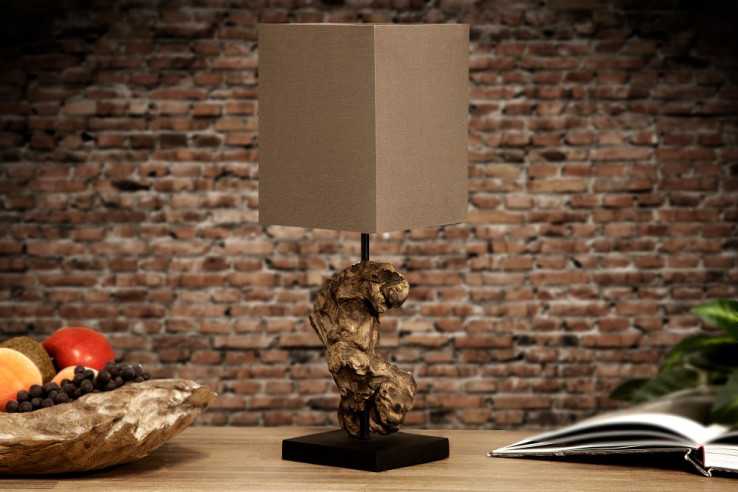 Tischleuchte aus Treibholz Hypnotic braun