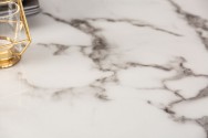 Dining table Paris 180cm glass marble look white