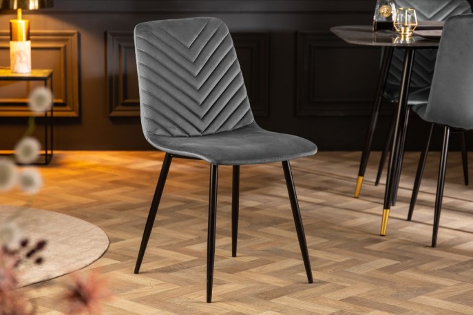 Chair Amazonas velvet gray
