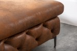 ESPELMA - 275cm hörnsoffa i modern barock stil antikbrunt