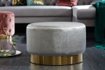 Modern baroque stool 55cm gray gold