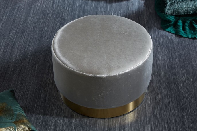 Modern baroque stool 55cm gray gold