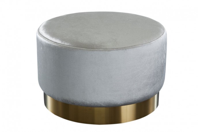 Modern baroque stool 55cm gray gold