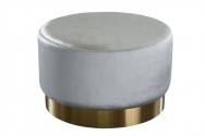 Modern baroque stool 55cm gray gold
