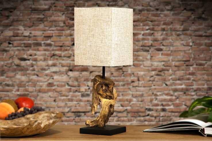 Tischleuchte aus Treibholz Hypnotic beige