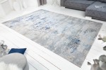 Carpet abstract 350x240cm gray blue