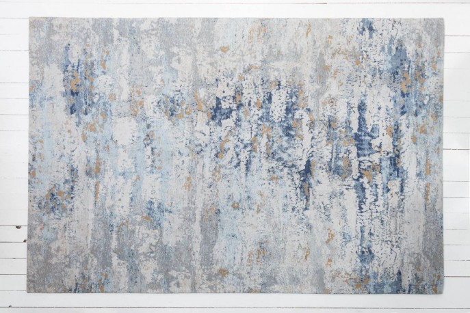 Carpet abstract 350x240cm gray blue