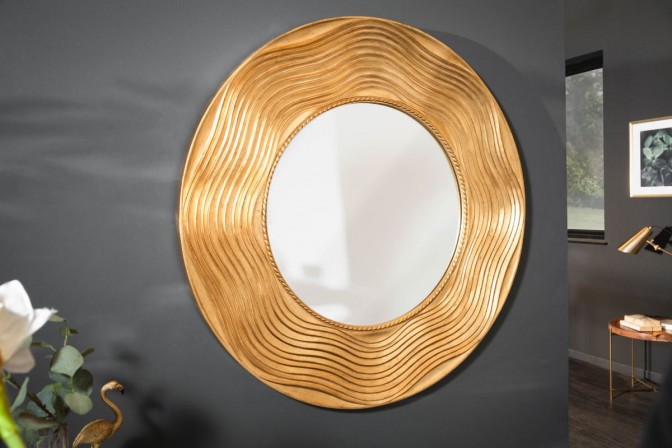 Wall mirror Circle 100cm round gold 2