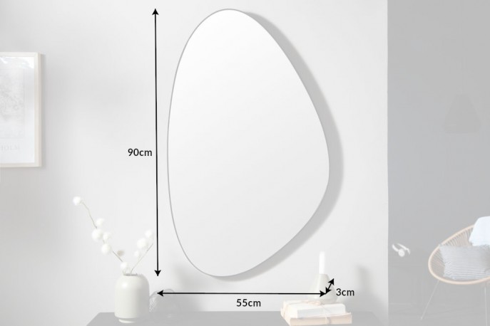 Wall mirror Noemi 90cm asymmetrical black