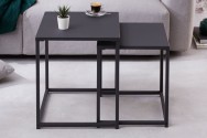 Side table Dura Steel set of 2 black metal