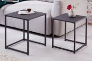 Side table Dura Steel set of 2 black metal