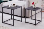 Side table Dura Steel set of 2 black metal