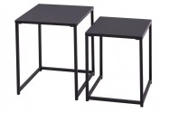 Side table Dura Steel set of 2 black metal