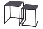 Side table Dura Steel set of 2 black metal