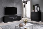 REX - 184 cm TV-bänk i svart högglans