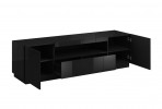 REX - 184 cm TV-bänk i svart högglans