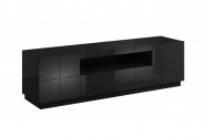 REX - 184 cm TV-bänk i svart högglans