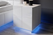 REX -  46 cm sängbord i vit högglans
